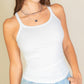 Solid Ribbed Knit Cami Top