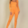 Scoop Neck Long Sleeve Bodycon Jumpsuit