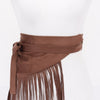 Faux Suede Fringe Belt