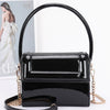 Enamel Top Handle Flap Bag