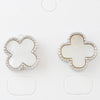 Multi Beaded Clover Stud Earrings