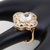 Crystallized Cubic Clover Ring