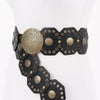 Multi Metal Round Pu Vintage Belt