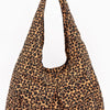 Faux Suede Leo Double Pockets Bindle Bag