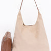 Faux Suede Bindle Bag W/ Pouch