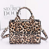 Leopard Patent Faux Leather Tote Bag