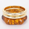 Multi Resin And Ccb Bangle Bracelet