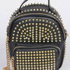 Studded Backpack With Chain Zippier