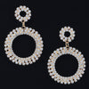 Rhinestone Round Circle Dangle Earring