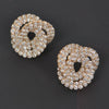 Rhinestone Button Earring