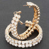 Double Layered Rhinestones Hoops