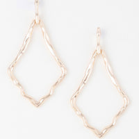 Shiny Hammered Kite Earrings