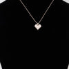 Block Pearl Heart Necklace