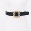 Metal Square Buckle Pu Belt