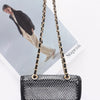 Rhinestone Mesh Flap Shoulder Bag