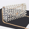 Rhinestone Clear Belt Bag W/chain