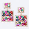 Square Dangle Rhinestone Earring