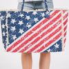 American Flag Pattern Fringe Bag