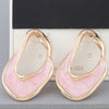 Multi Abstract Marble Ripple Earrings