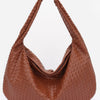 Faux Leather Braided Shoulder Bag