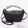 Faux Leather Metal Handle Bag