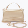 Enamel Top Handle Flap Bag