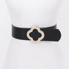 Pearl Metal Buckle Metallic Stretch Belt