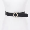 Faux Leather Metal Buckle Belt