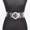 Rhinestone Metal Buckle Clear Belt