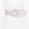 Metal Buckle Metallic Stretch Belt