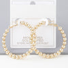 Shiny Beaded Hoop Earrings