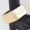 Hammered Wide Cubic Cuff Bracelet
