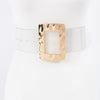 Rectangle Metal Buckle Clear Belt