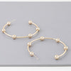 Multi Shiny Bead Hoop Earrings