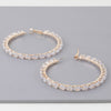 Teardrop Bejeweled Hoop Earrings