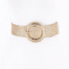 Hammeredmetal Buckle Metallic Stretch Plussizebelt