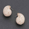 Rhinestone Faux Pearl Metal Earring