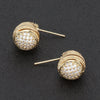 Rhinestone Metal Tear Drop Earring
