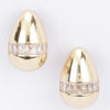 Metal Stone Tear Drop Earring