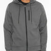 Solid Heathered Zip Up Jacket