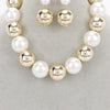 Faux Pearl And Ccb Ball Necklace