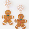 Glitter Gingerbread Man Earrings