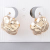 Hammered Clover Stud Earrings