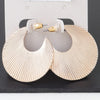 Flared Clam Shell Hoop Earrings