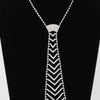 Rhinestone Necktie Necklace