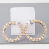 Geometric Rhinestone Cut Hoop Earrings