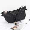 Faux Leather Braided Wrist And Shoulder Bag