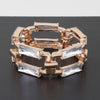 Double Crystal Link Chain Bracelet