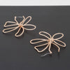 Metal Doodle Flower Earrings