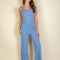 Notched Neck Cami Jumpsuit